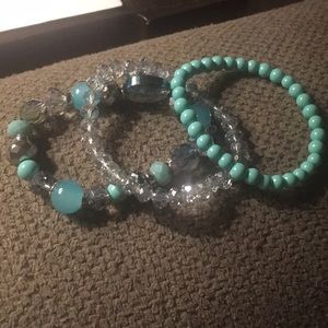 Women's set of three bracelets